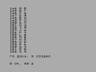 Рис 1. Слева код символа, потом UDG-символ