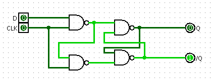 Рис 8. Схема D-триггера