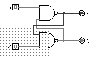 Рис 2. Триггер в противоположном состоянии